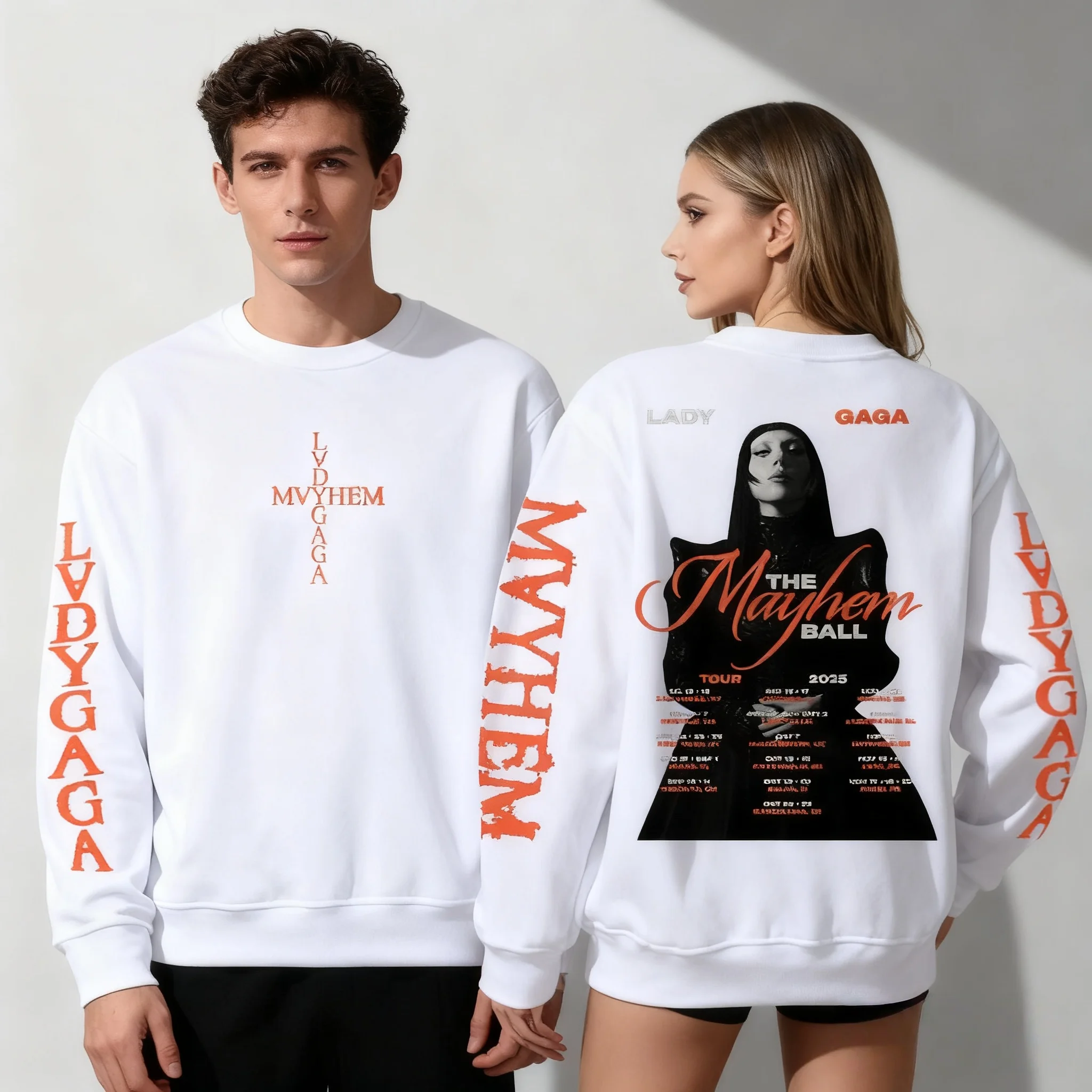 

Осень/зима толстовка с круглым вырезом концертная леди Гага карнавальный мяч тур большие размеры для женщин взрослых и детей с 3D принтом в одном стиле