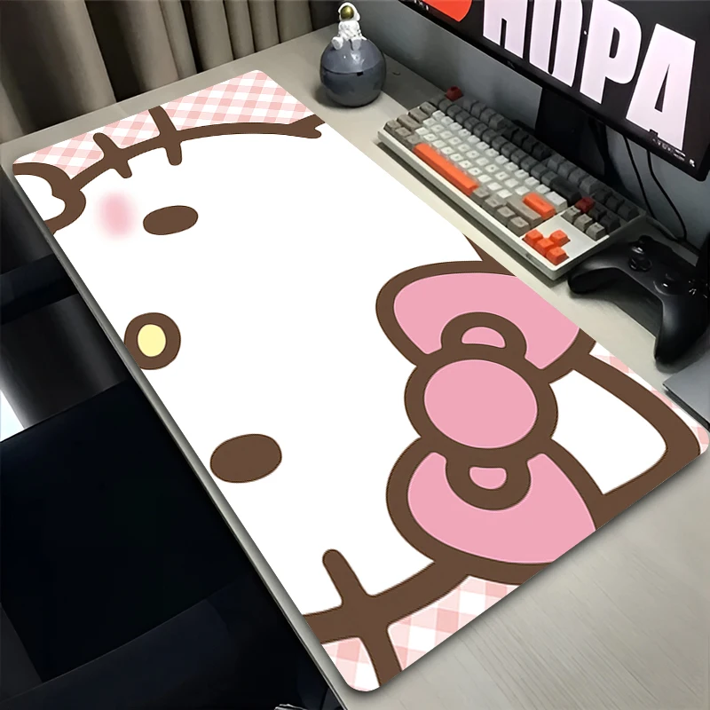 Mouse Pad Computer Gaming Accessories Kawaii Mousepad Rubber Cute Extended Desk Mat Laptop Gamer Keyboard Pad H-hello K-kitty