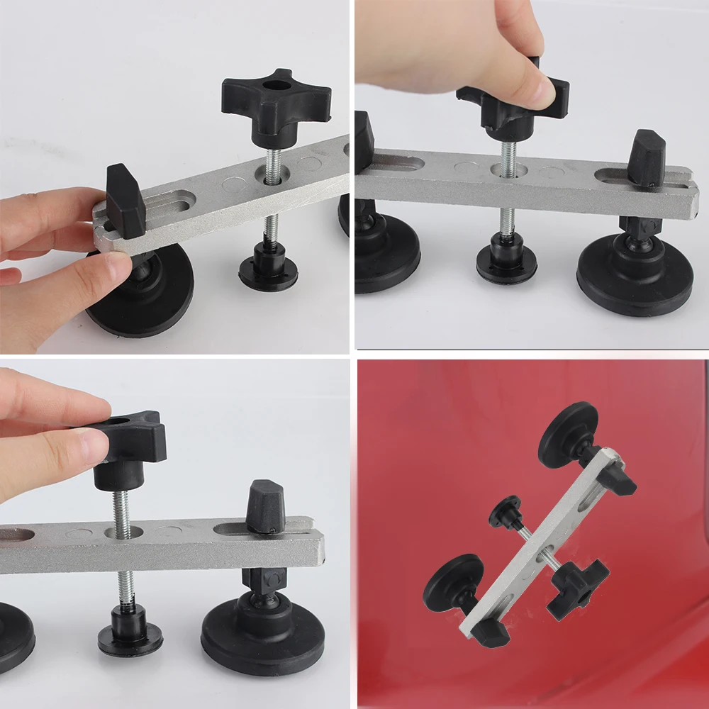 Car Dent Repair Tool Car Accessory Dent Puller Set Auto Body Repair Kit Pulling Bridge Glue Pulling Tabs Portable
