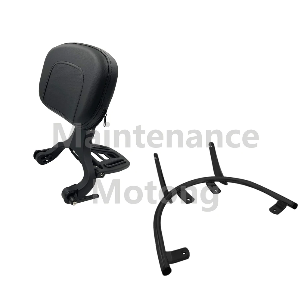 Motorcycle Backrest Multi-Purpose Driver Passenger Backrest with Folding Luggage Rack For Peugeot  Django