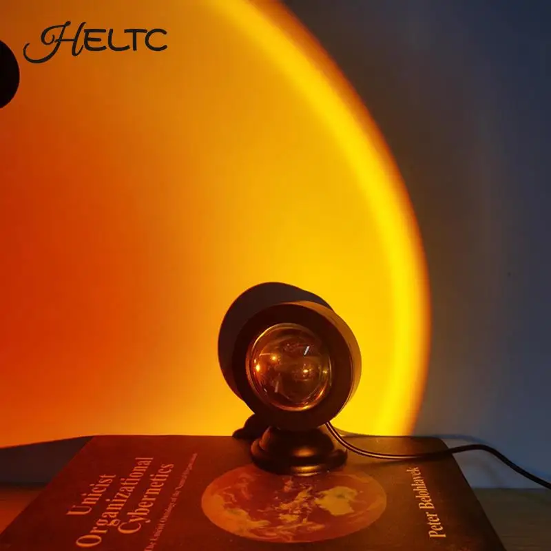 Led USB Sunset Lamp Projector Home Decor Night Light Portable Mood Light For Bedroom Living Room Wall Photography Neon Lights