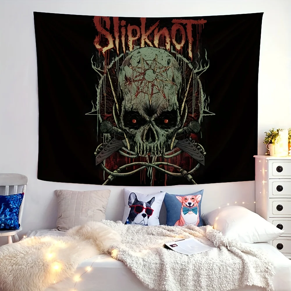 معلقة على الحائط من روك آند رول، نسيج ملصق عتيق لديكور غرفة الموسيقى، هدية لمحبي موسيقى الروك، لافتة خلفية للحفلات #3