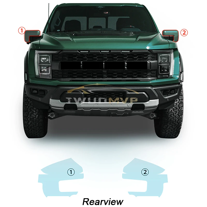 

Защитная пленка для автомобильной краски PPF для Ford F-150 2022-2023, предварительно вырезанная прозрачная наклейка на зеркало заднего вида из ТПУ