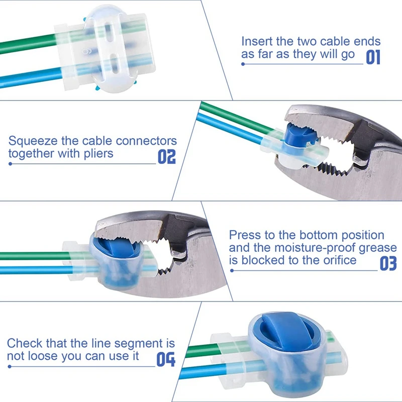 36 PCS Waterproof Cable Connector Snap Lock For Robotic Lawnmowers, Waterproof Connection Cable Wire Connector With Gel Filling