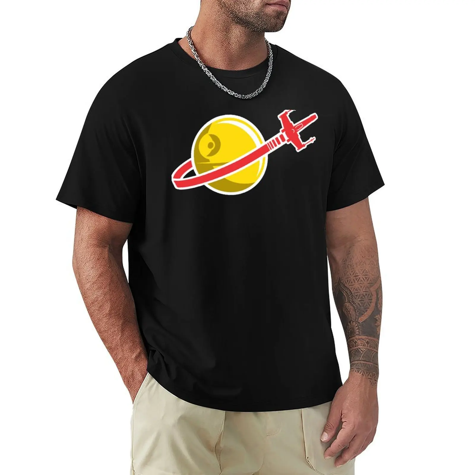 

ANH - Spin On Classis Space Logo T-Shirt Basic Short Sleeve Cotton Blend T-Shirt