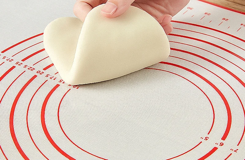 1pc silicone knead dough mat non stick table flour pad with scale pastry baking tools