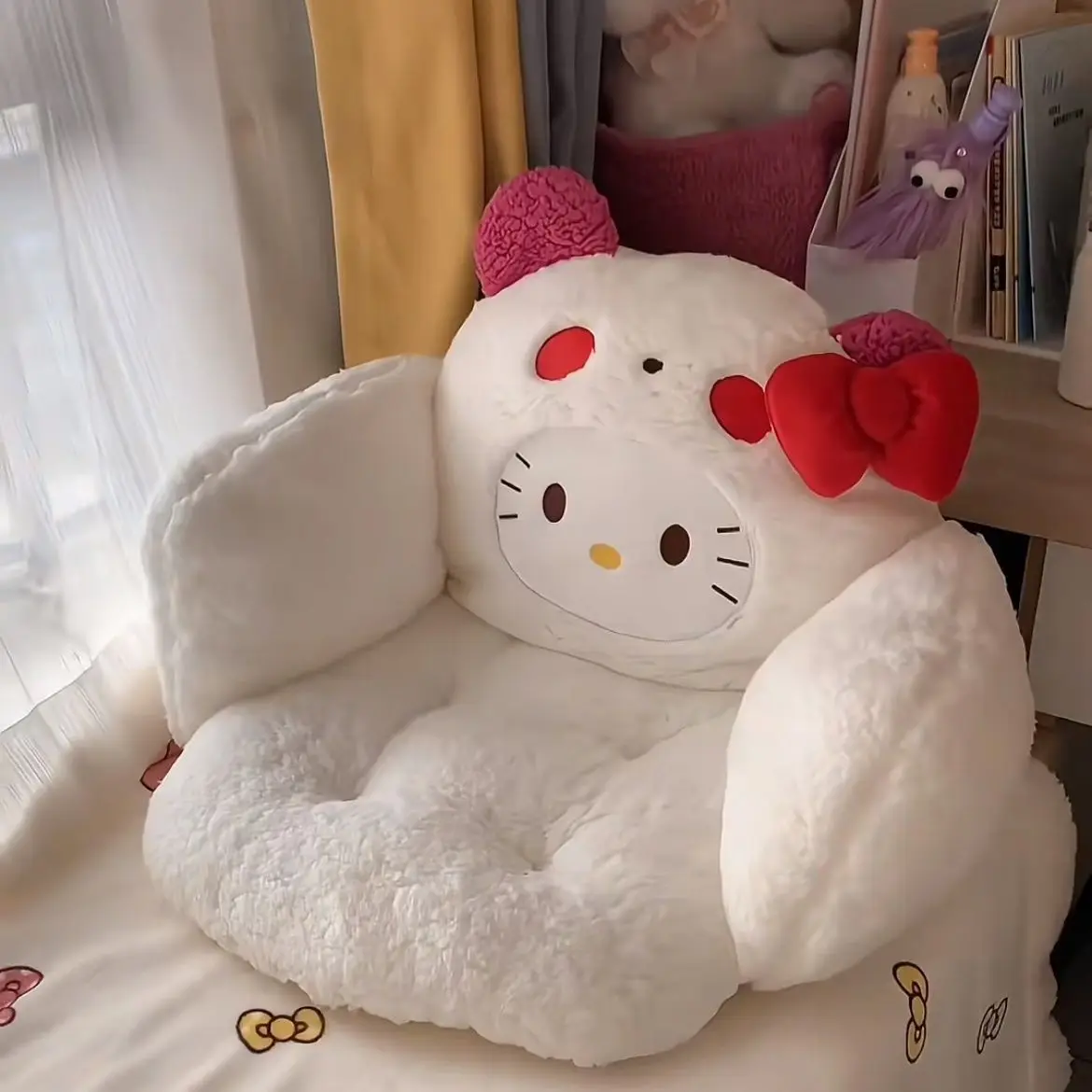 

Искусственная утолщенная кожа, удобная подушка для кресла Kuromi My Melody Cinnamoroll, погремушка, подарок для девушки