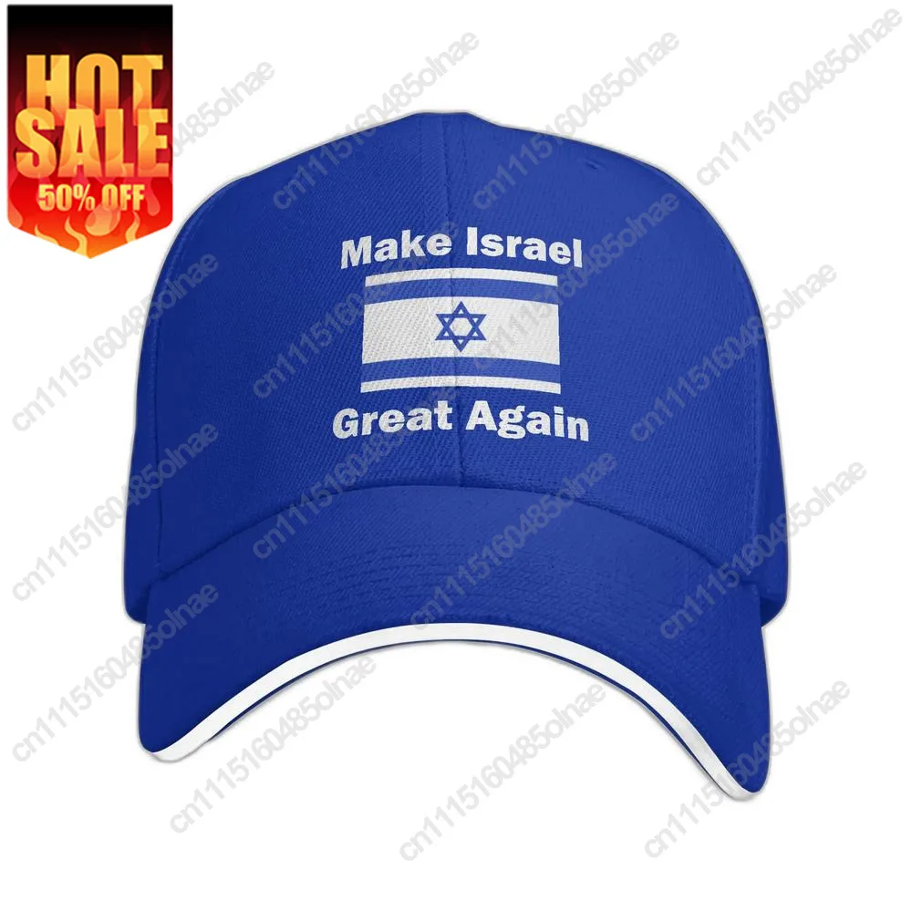 Fashion Unisex Israeli Flag Make Israel Great Baseball Cap Adult Adjustable Dad Hat Men Women Hip Hop Snapback Caps