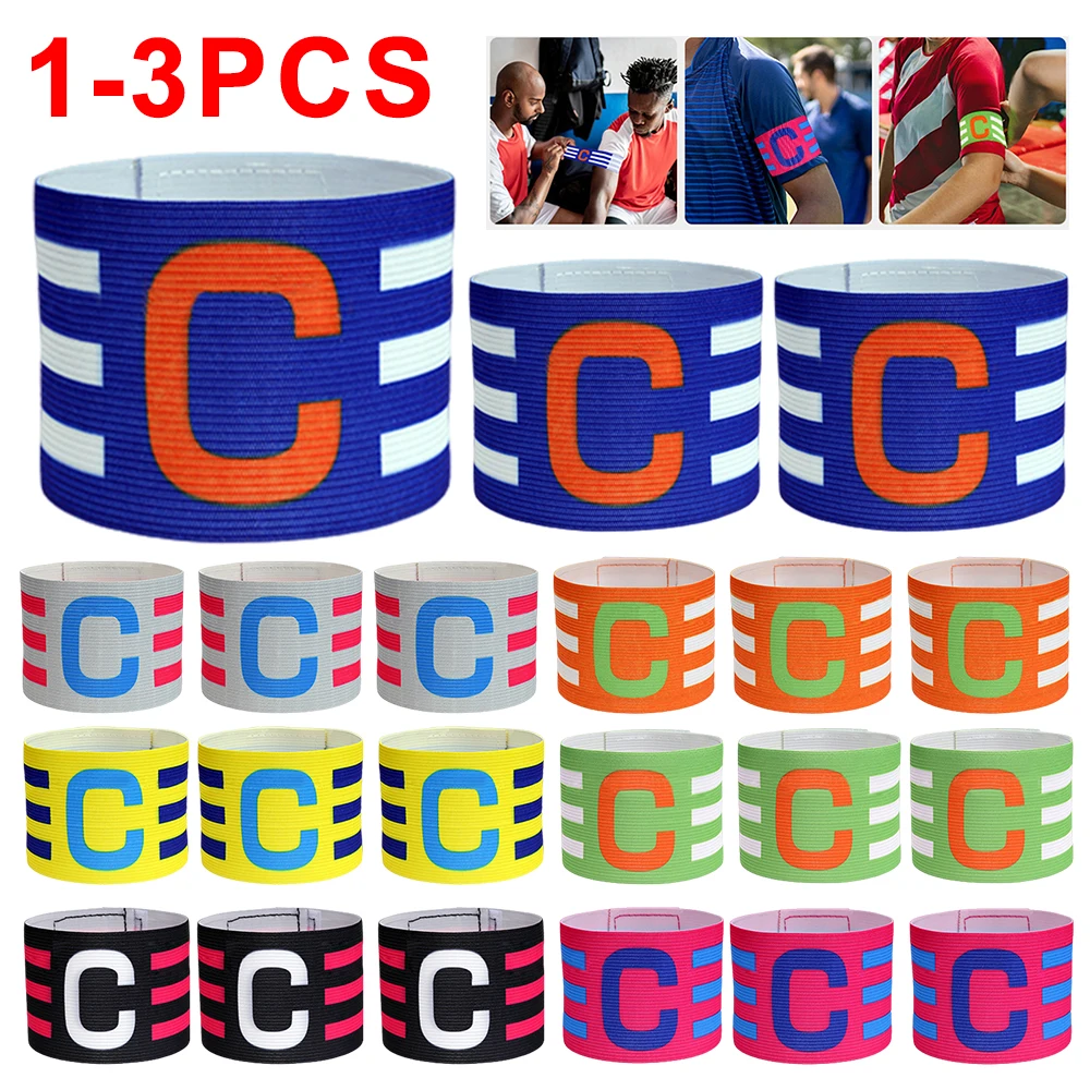 1-3pc Kid Adults Football Captain Armband Soccer Arm Band Leader Competition Gift Soccer Captain Group Armband Football Training