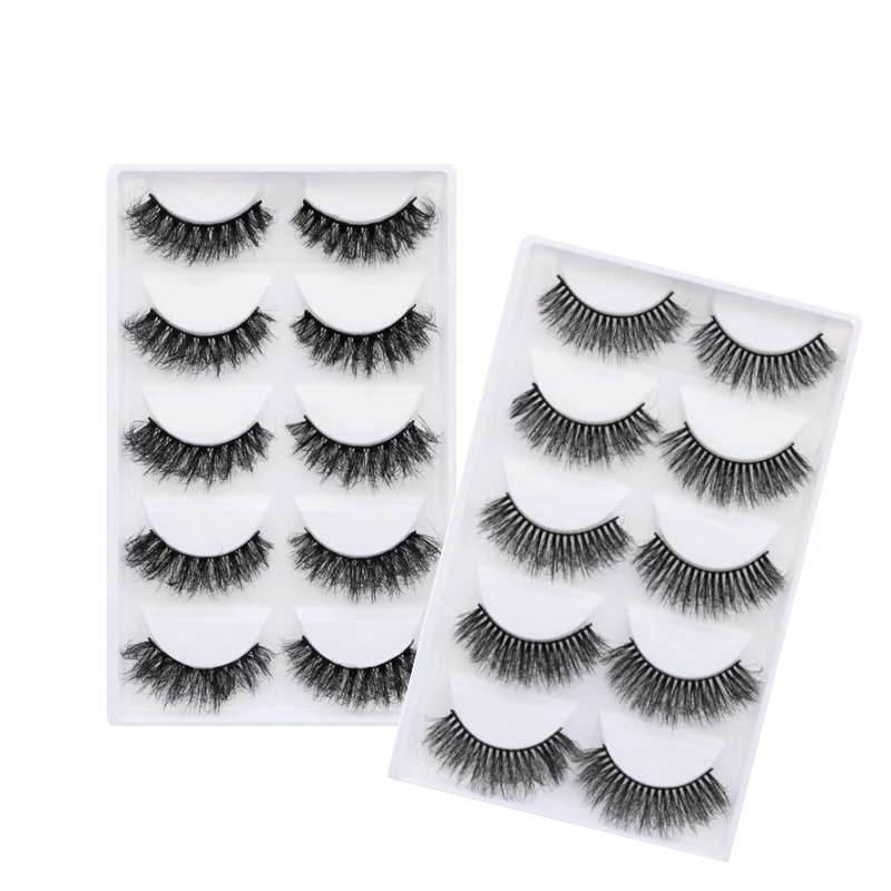 شريط قطني ذو شعر عميق خاص ومتين، شريط أسود متعدد الطبقات، نسيج متقاطع، رموش من المنك الصناعي #3