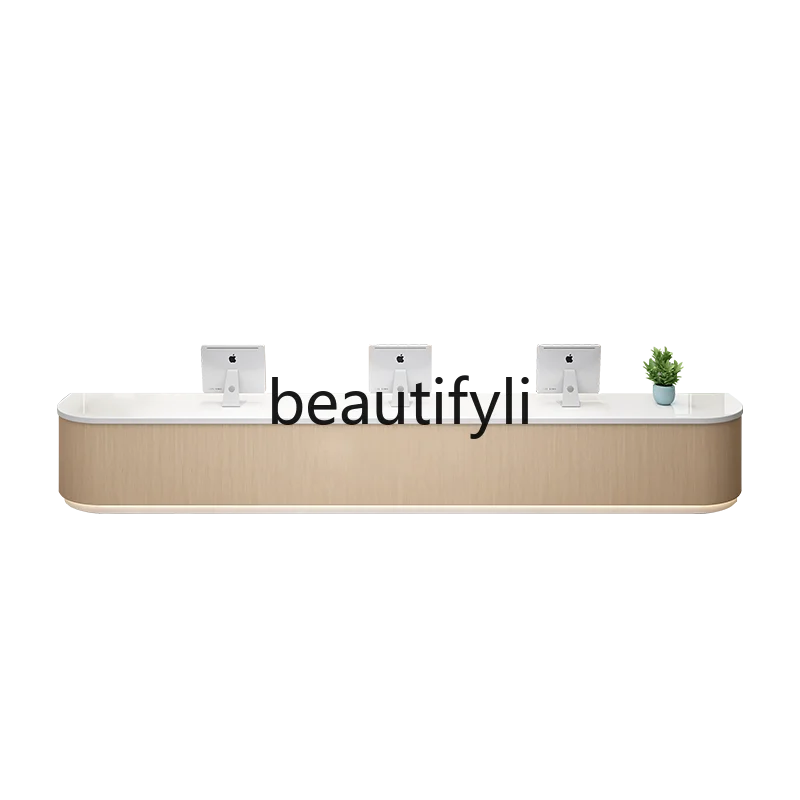 مكتب خدمة ورنيش حديث وبسيط، مكتب استقبال، مكتب الشركة، مكتب أمامي، طاولة بار، تخصيص عداد أمين الصندوق