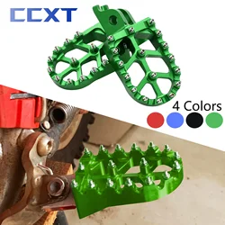 Motocross CNC Aluminum Rests Pedals Footpegs Foot Pegs For Kawasaki KX KLX KXF 250 450 250F 450F 250X 450X 450R 2006 2007-2021