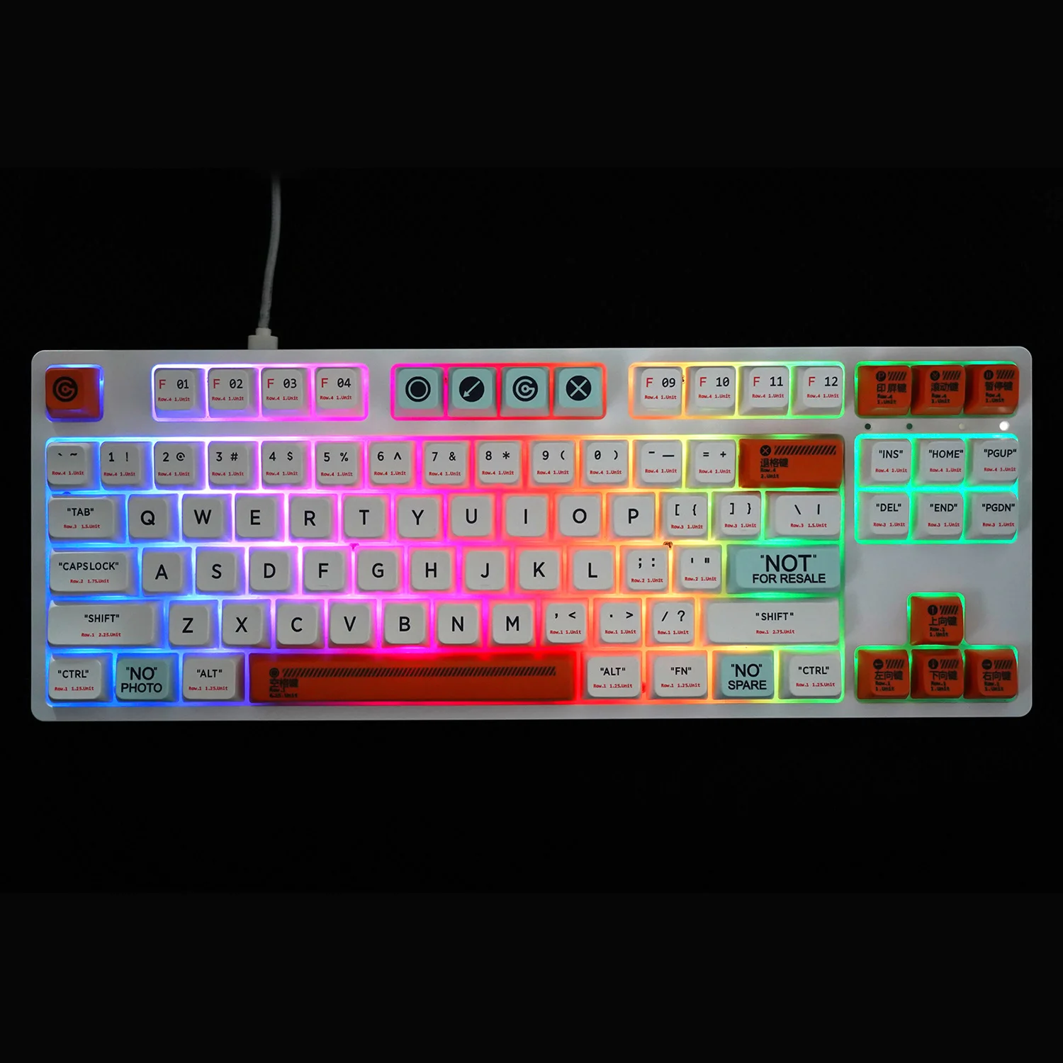 Imagem -04 - Gmk Heavy Industry Soyamilk Keycaps Teclas de Plástico Gmk Pbt Dye Subbed Key Caps Wda Perfil Keycap para 64 68 980 Conjunto