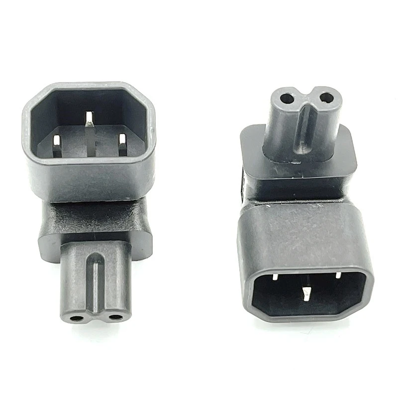 90 Degree Right Angled IEC Angle IEC320 IEC 320 C14 Socket To IEC C7 AC Power Plug Adapter Power Supply Connector Set