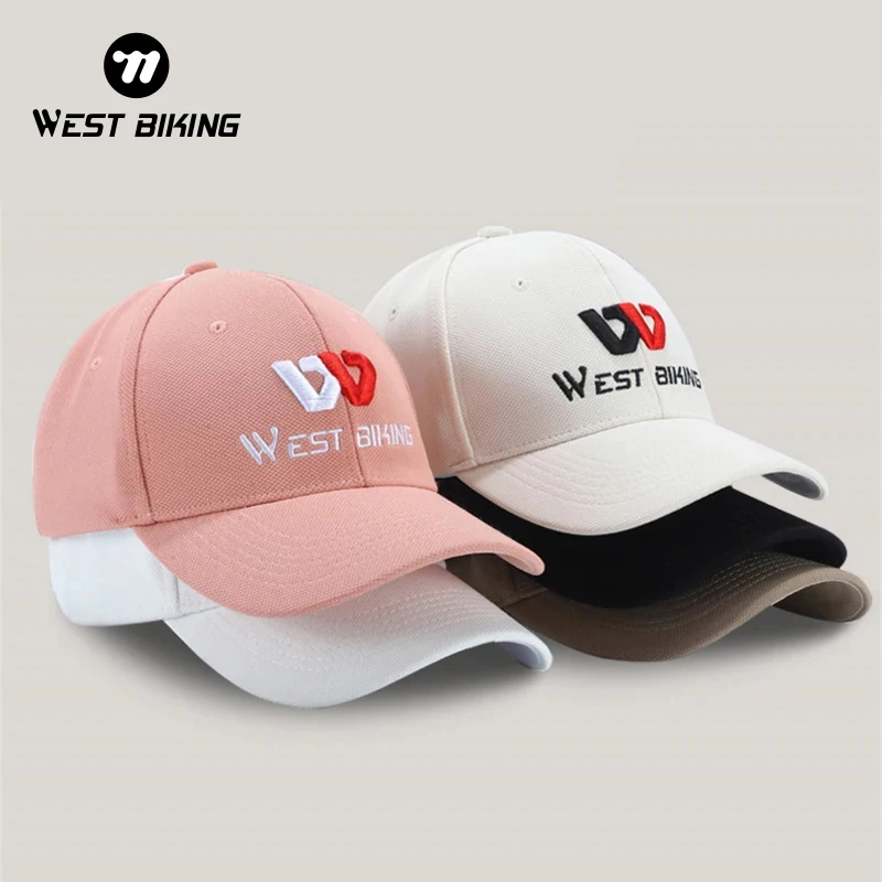 

WEST BIKING Letter Embroidery Baseball Cap Snapback Adjustable Men Women Casual Hat Peaked Cap Sports Hip Hop Streetwear Sun Hat