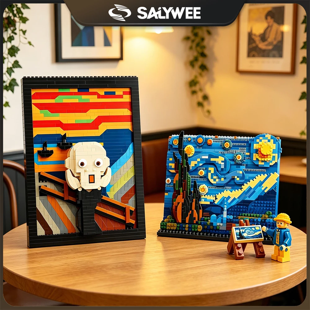 SALYWEE ABS Micro-particle Building Block Toy, Starry Night, Vintage Camera, DIY Creativel Model, Home Decoration, Birthday Gift