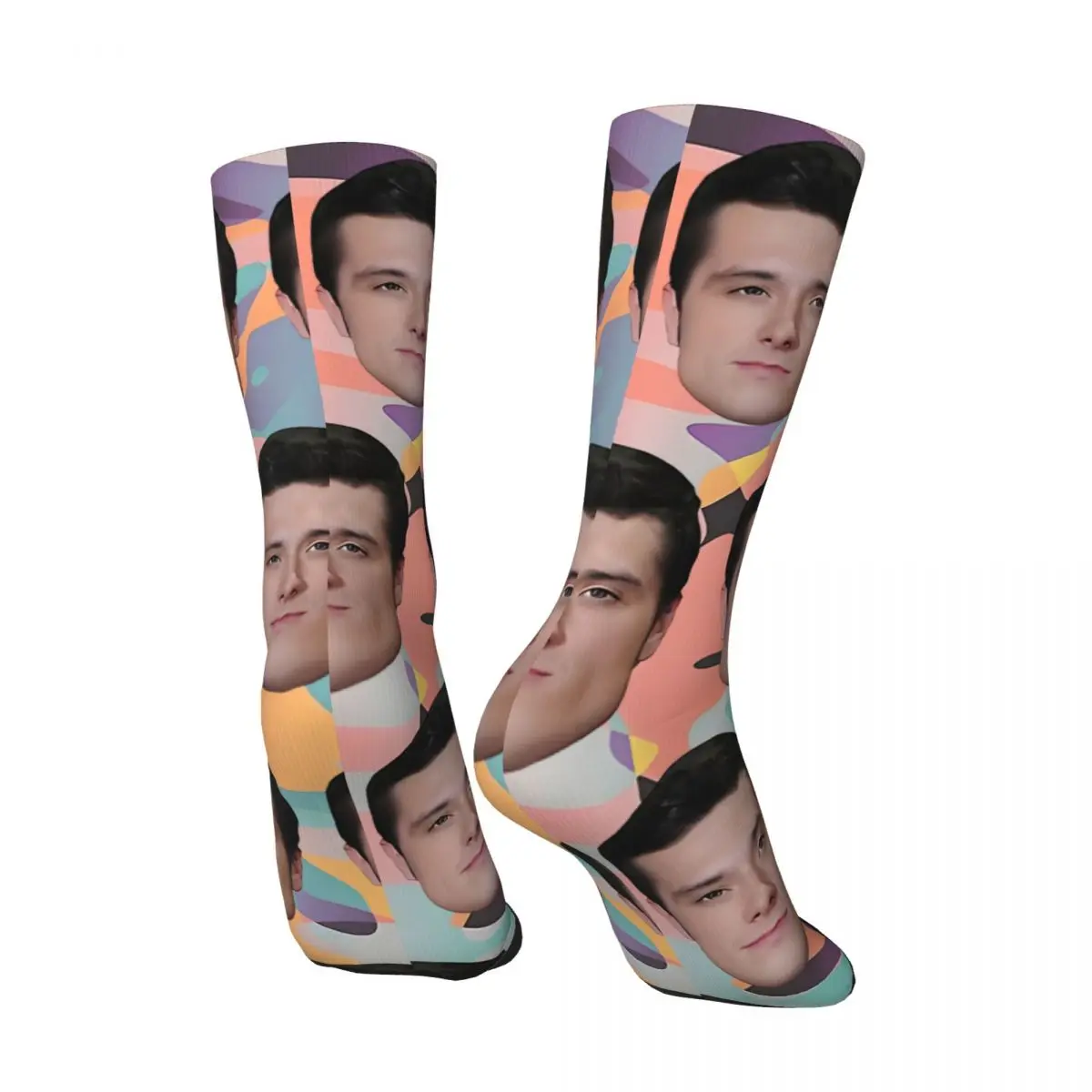 Crazy compression Sign Sock for Men Harajuku J-Josh Hutcherson Quality Pattern Crew Sock Novelty