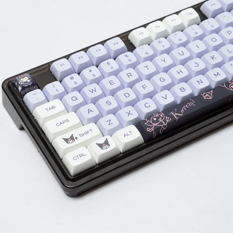 Sanrio Kuromi Anime Kawaii Keycaps Cartoon Style Mechanical Keyboard Keycaps Cute PBT Keycaps Keyboard Accessories Gifts