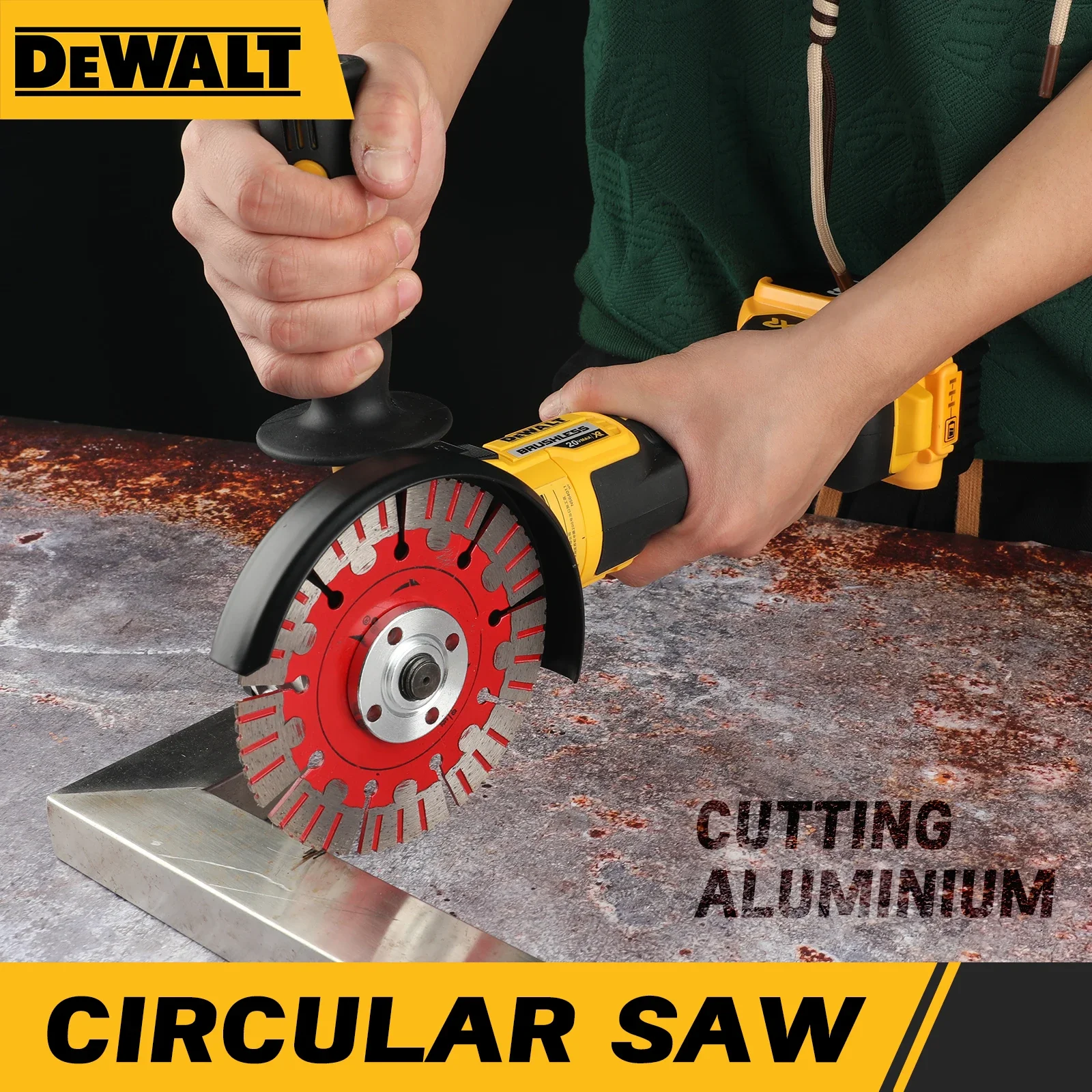 DeWALT DCG405 20V Li-ion Angle Grinder, 680W, 125mm Disc, M14, 9000RPM, 6.0Ah Battery, Brushless Tool for Wood & Metal Work - view 2