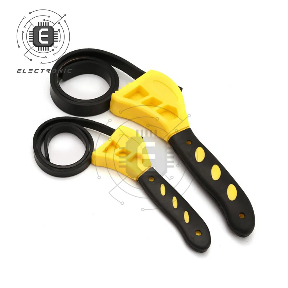 6/8 Inch Belt Wrench Spanner Set Rubber Band Wrench Can Opener Adjustable Water Pipe Pipe Multifunctional Wrench Tool