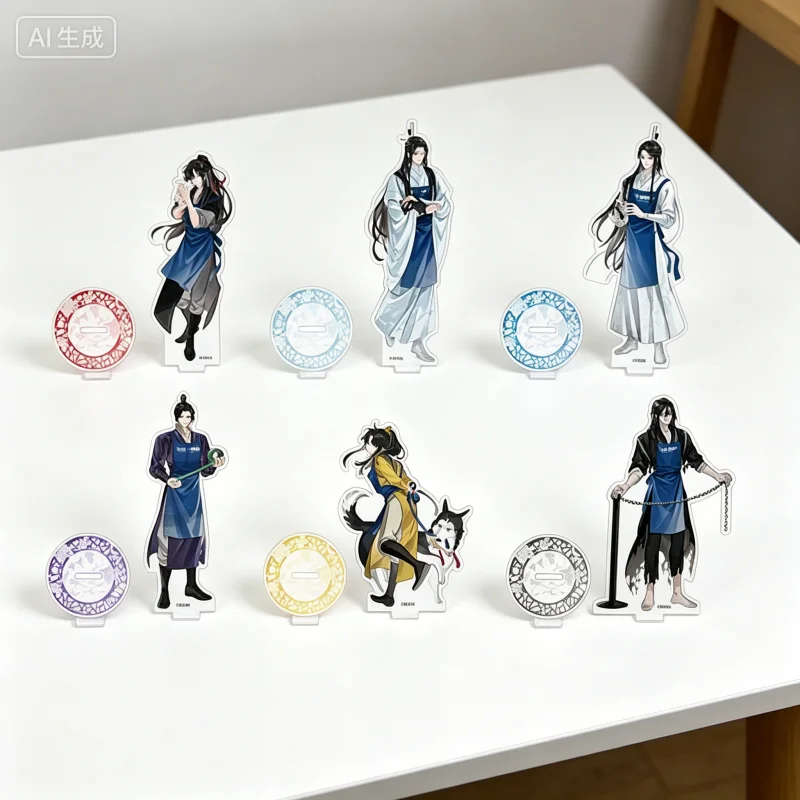 Mao Dao Zu Shi Grandmaster of Demonic Cultivation Wei Wuxian Lan Wangji 15cm Acrylic Stand Figure keychains Desk Decor