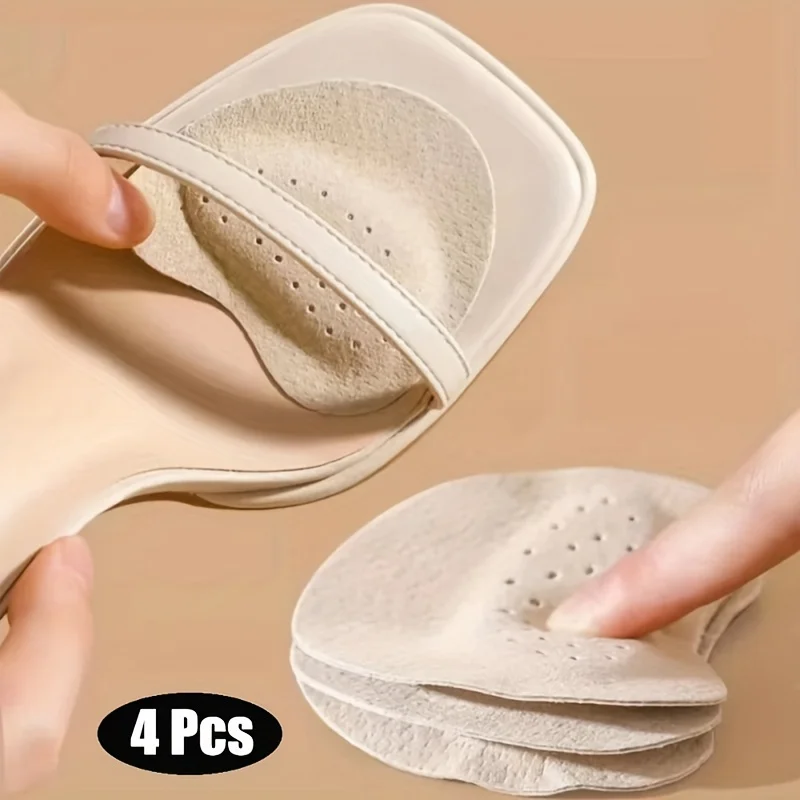 2 Pairs Foot Pads High Heels Sandals Non Slip Stickers Memory Foam Front Foot Pads Toe and Foot Pain Relief Insoles for Women