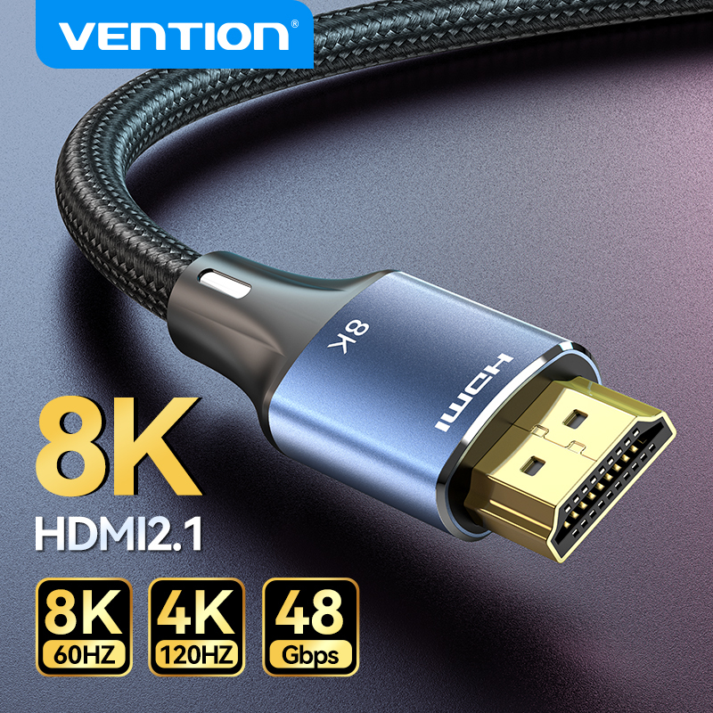  Vention HDMI-Compatible 2.1 Cable 8K/60Hz 4K/120Hz for Xiaomi Mi Box PS5 Dolby Vision 48Gbps HDMI-Compatible 8K HDMI 2.1 Cable 