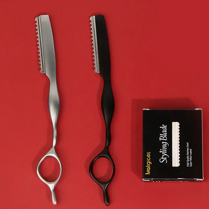 Hot Sale Hair Razors Barbers Salon Straight Shaving Face Razor And Stainless Steel Hairdressing Hair Shaper RazorBlades