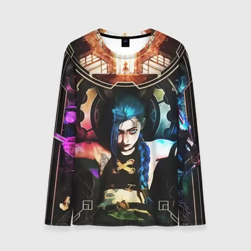 Popular Arcane League Jinx T shirt 3D Printed Men/Women Anime T-shirts Round Neck Long Sleeve Top Children's Cartoon Tee