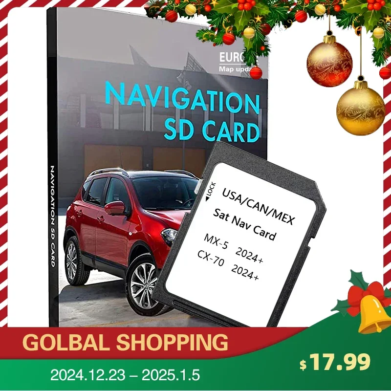 16GB GPS Memory Card Upgrade USA / Canada / Mexico maps for Mazda CX70 MX5 Vehicle 2024 SAT NAV Software Connect1 System