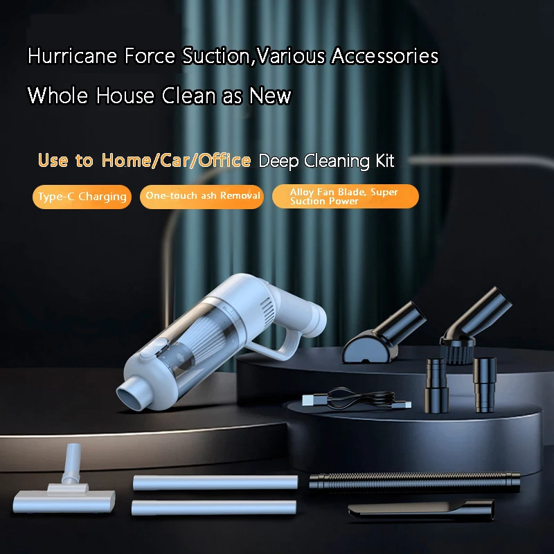 

Multifunctional Wireless Handheld Vacuum Cleaner Purerobo 127CG White One Button to Dump the Dust Home Office Car Vacuum Cleaner