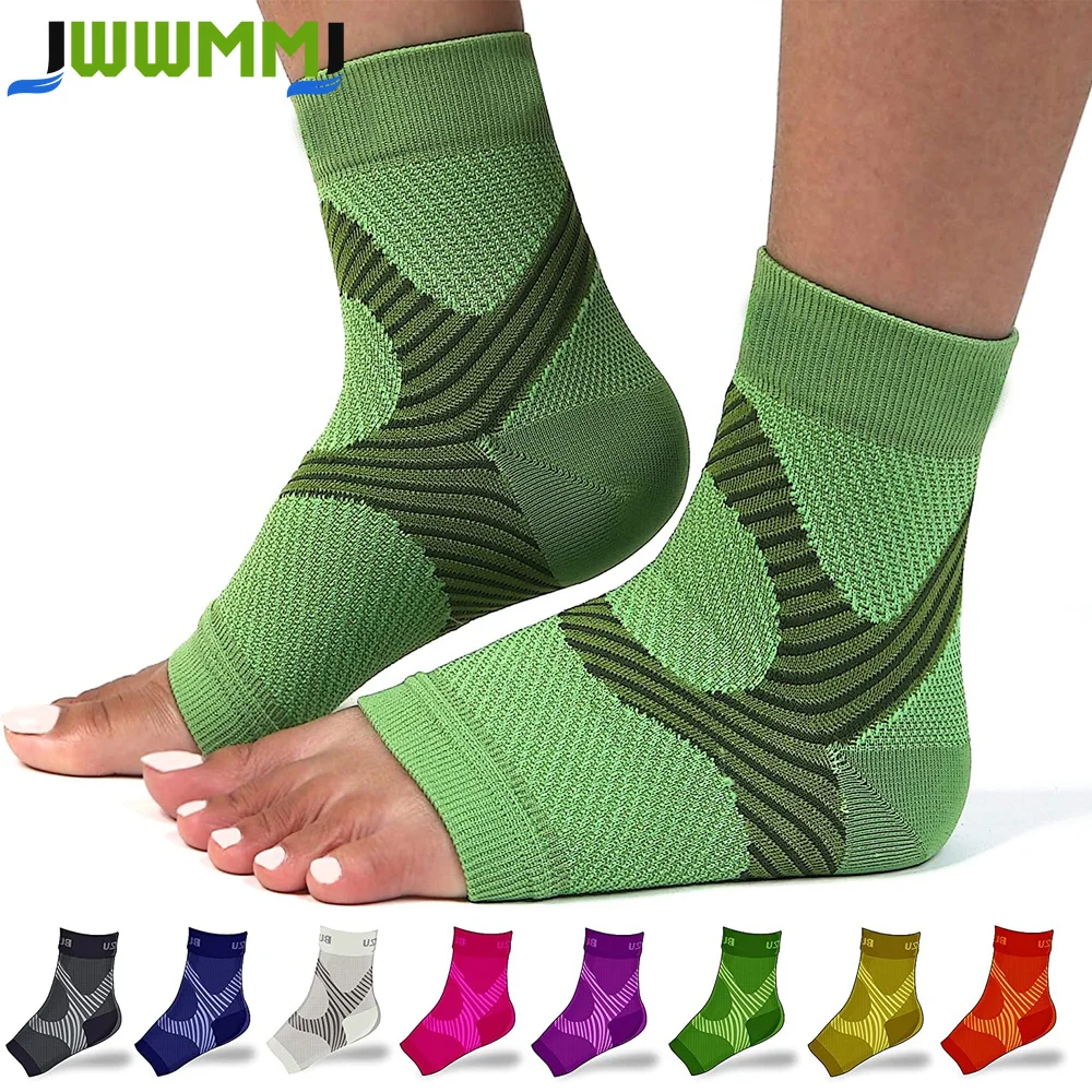 Ankle Brace Sock - 1쌍의 족저근막염 압박 발목 보호대 양말