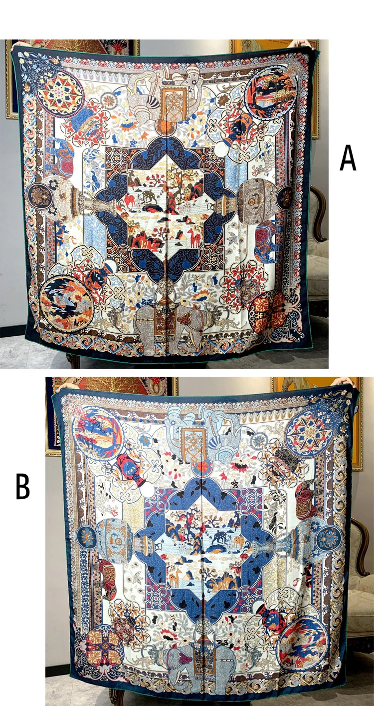 

Winter Double-faced Scarf Luxury Large Shawl Soft Wool Hems Hand Folded Edge Scarves Foulard Designer Big Shawls Cape