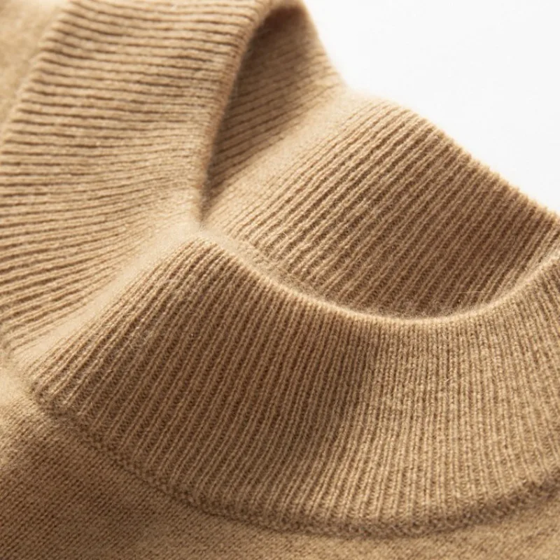 Cashmere Sweater Men 100% Half Turtleneck Men's Thickened Sweater Autumn Winter