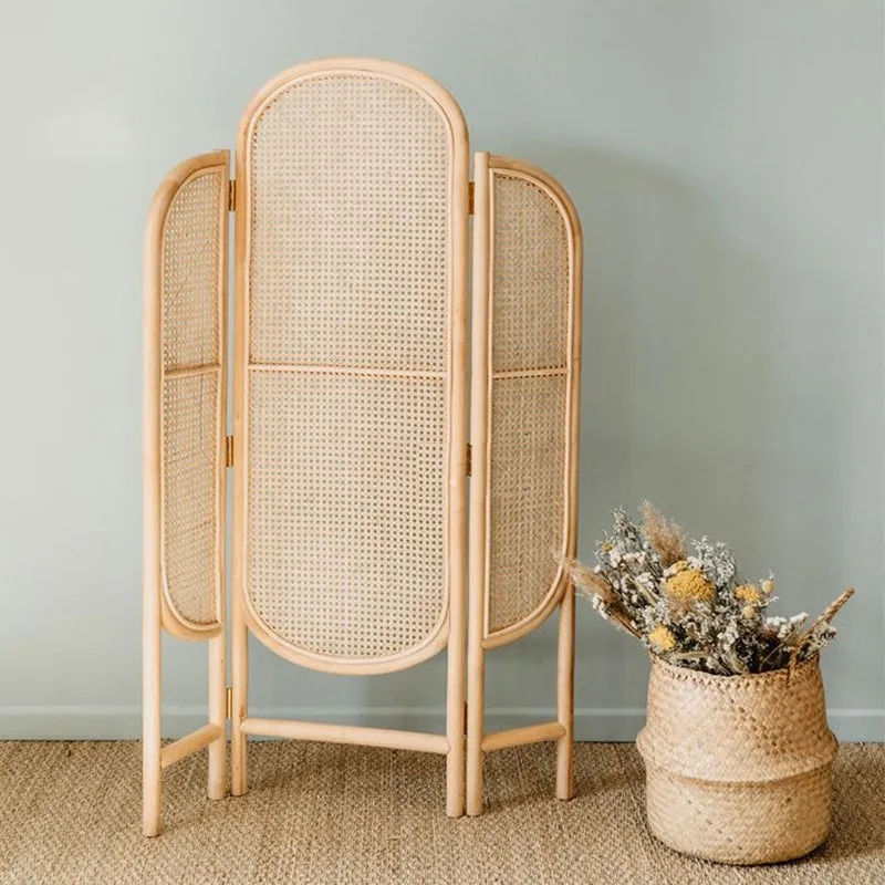 Rattan Japanese style, screen partition, folding rattan screen