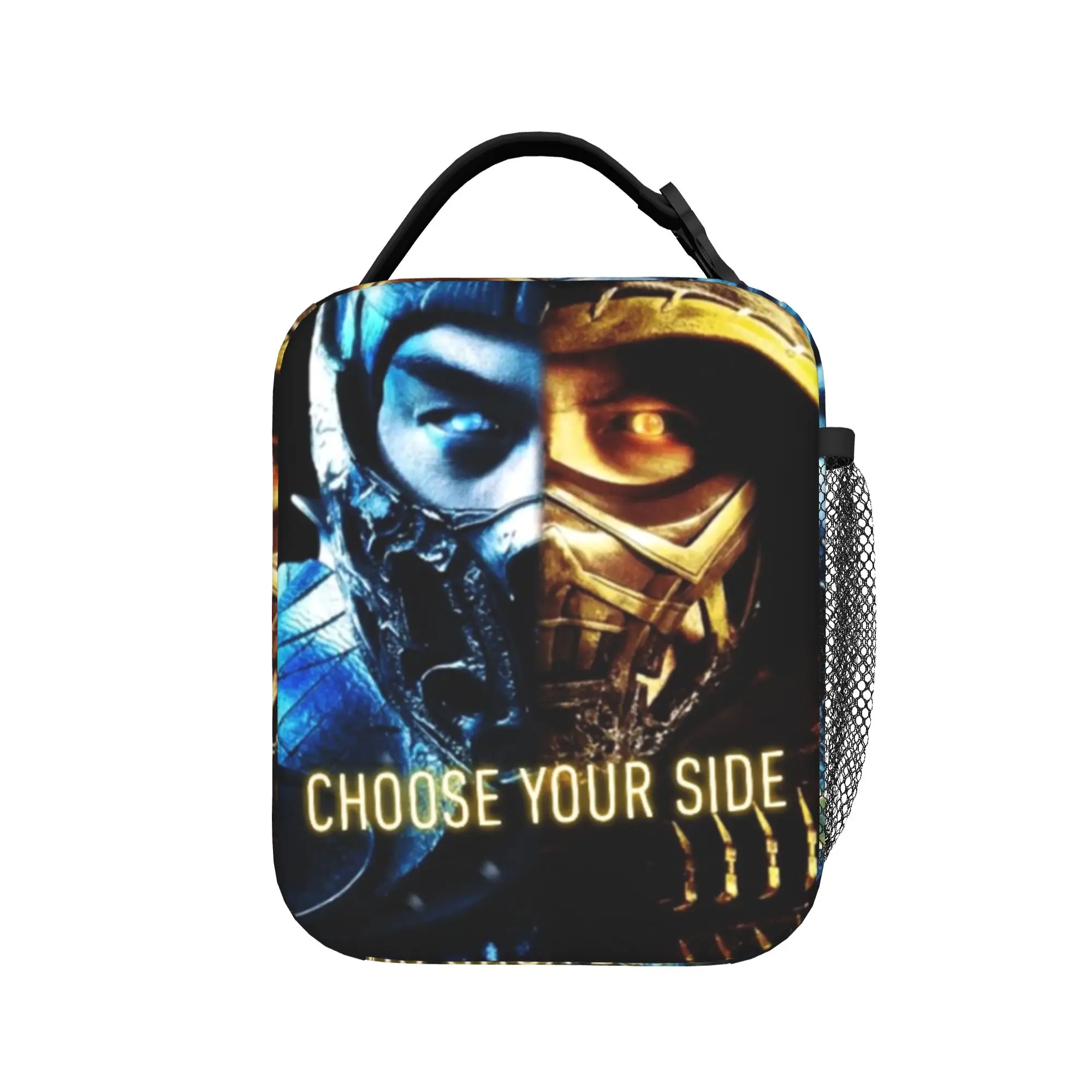 Bolsa térmica isolada para almoço, recipiente para almoço, Mortal Kombat Sub Zero Scorpion Mk11, bolsa para almoço, bolsa para alimentos