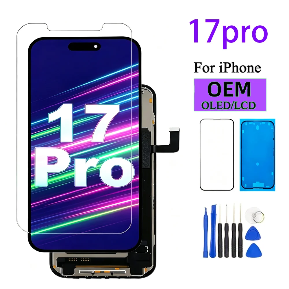 A3257 A3525 SOFT OLED Pantalla For IPhone 17pro LCD Display Touch Screen Digitizer Assembly For IPhone 17pro LCD Replacement