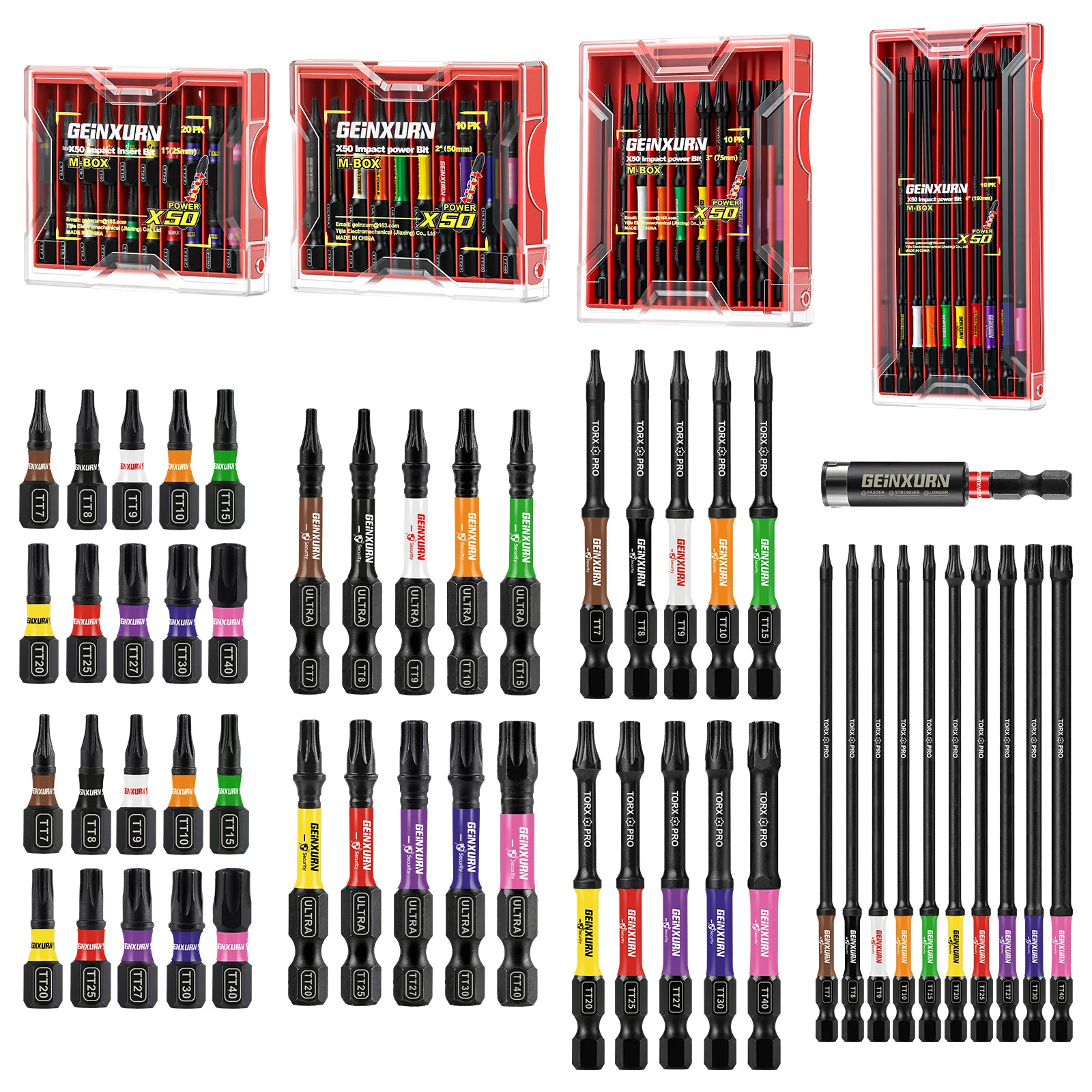 Geinxurn 51PCS UTLTRA TORQUE Driver Bit Set With Mechanical Box, 1