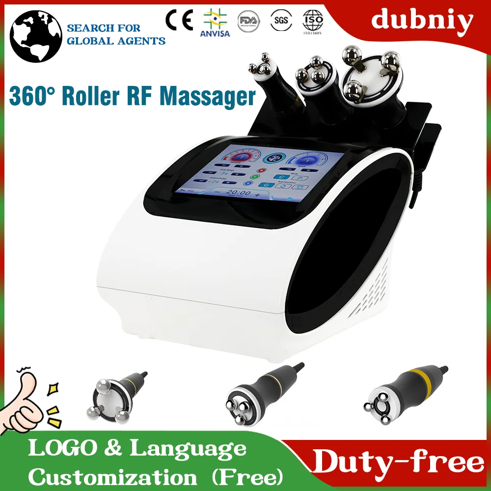 Portable 3In1 360 Rotation Roller Led Light Body Slimming Massage Machine 3D Roller Face Lifting Slim Skin Tightening Machine