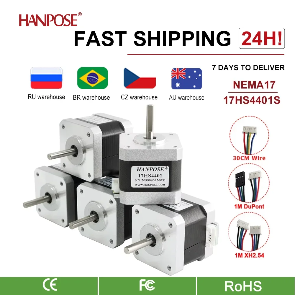 Nema17 40mm 5-Pack Stepper Motors