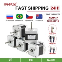 HANPOSE 5 4-pin Nema17 40mm non self-locking stepper motors 42 motors 40N. CM 1.5A 17HS4401 is used for 3D printer motors and CN