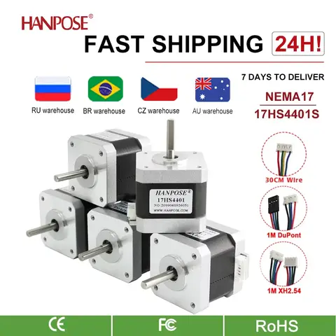 Nema17 40mm 5-Pack Stepper Motors HANPOSE
