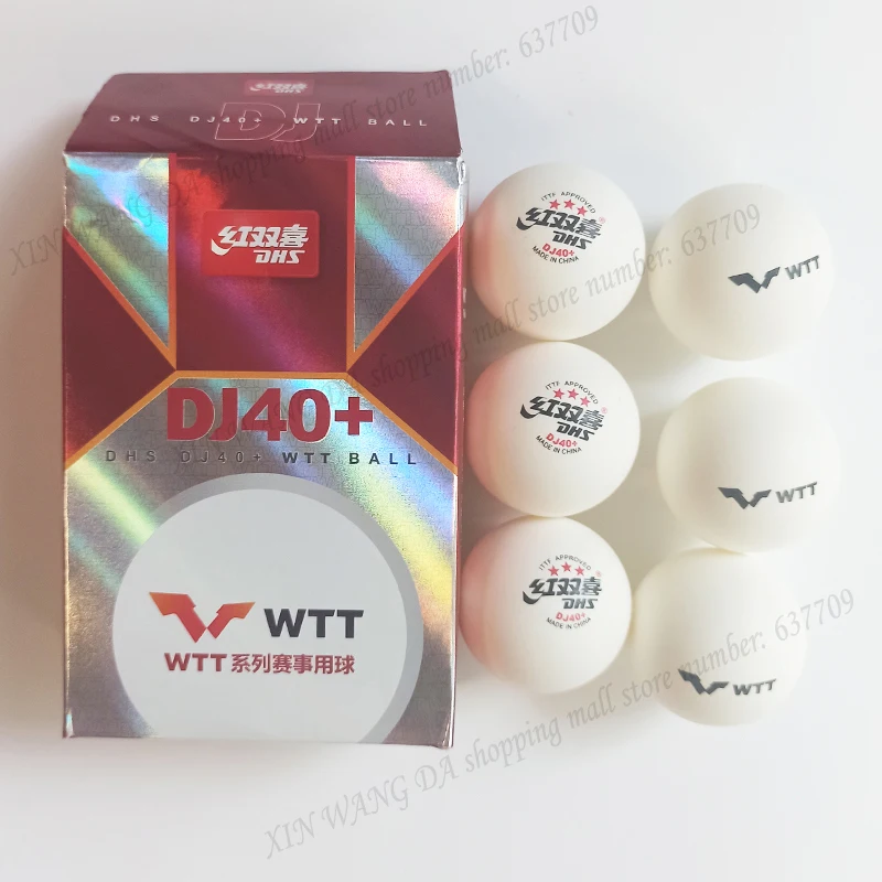 Original DHS DJ40+ 2021 WTT 2020 Tokyo ITTF  table tennis ball for table tennis racket ping pong game