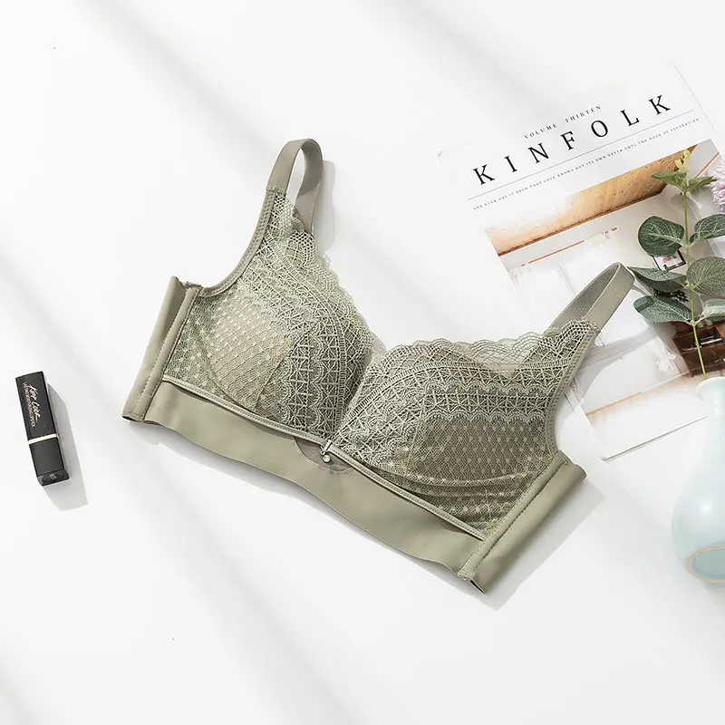 New silk bra with lace thin design sexy gathering underwear side adjustable mulberry silk underwear