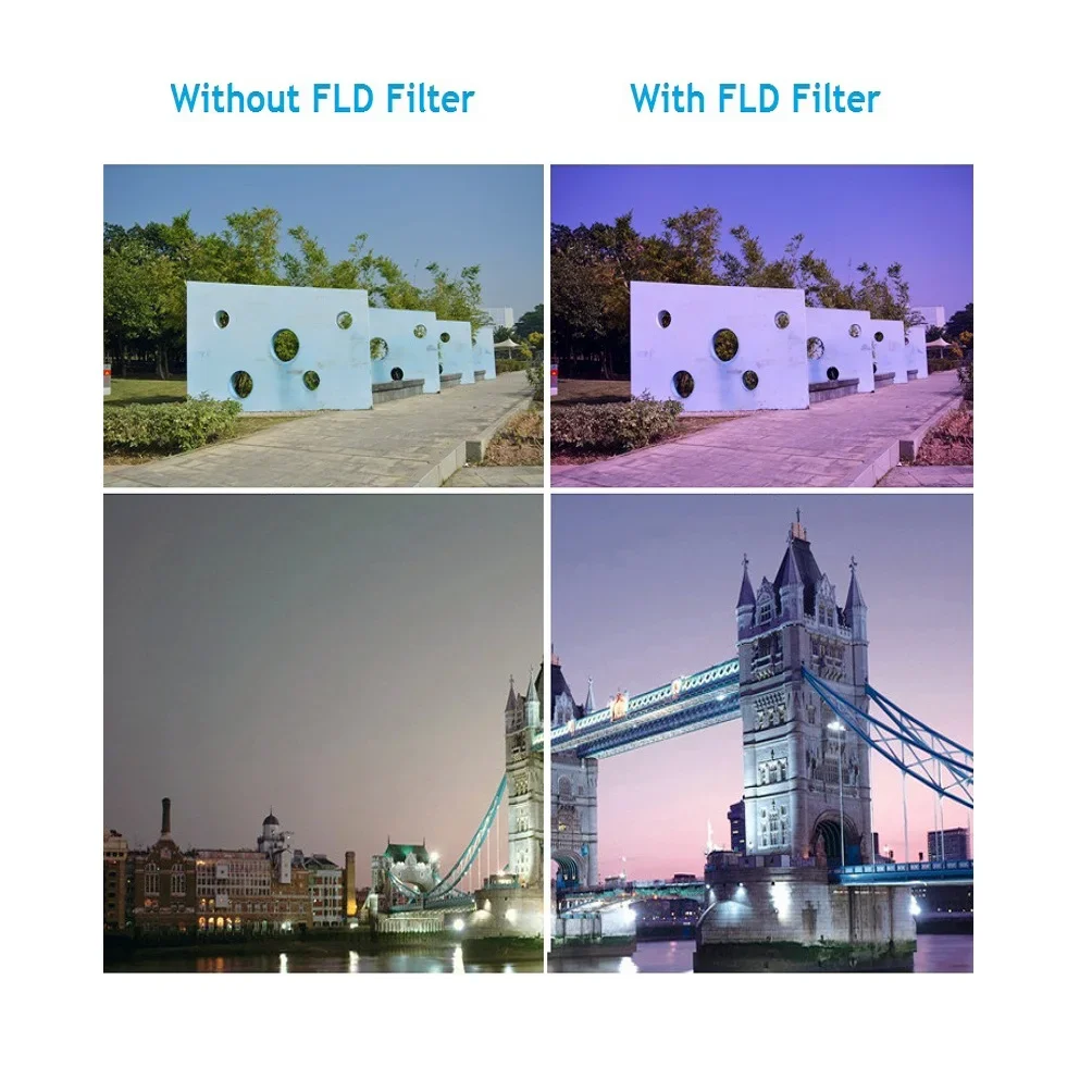 UV+CPL+FLD Filter Set 3 in 1 Lens Filter Set with Bag for Various Scenes for 49mm 52mm 55mm 58mm 62mm 67mm 72mm 77mm 82mm Size