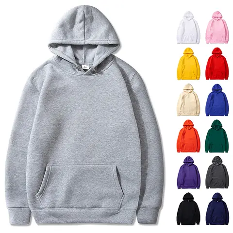 แฟชั่นสบายๆขนแกะHoodiesผู้ชายขายส่งธรรมดาสีขาวPullover Hoodie Unisexราคาถูกเสื้อกันหนาวHood Polerones Para Hombre