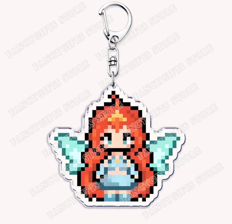 لطيف الكرتون بكسل الجنية سلاسل المفاتيح ل اكسسوارات حقيبة ستيلا موسى Tecna السحرية فتاة Keyrings مجوهرات الجنيات السحرية المشجعين الهدايا