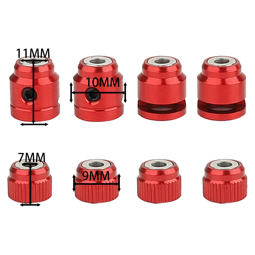 1/10 RC Model Car Body Shell Hole Locator,Magnetic Precision Drilling Tool For 1:10 Crawler Drift Car,Black Red 21.1g