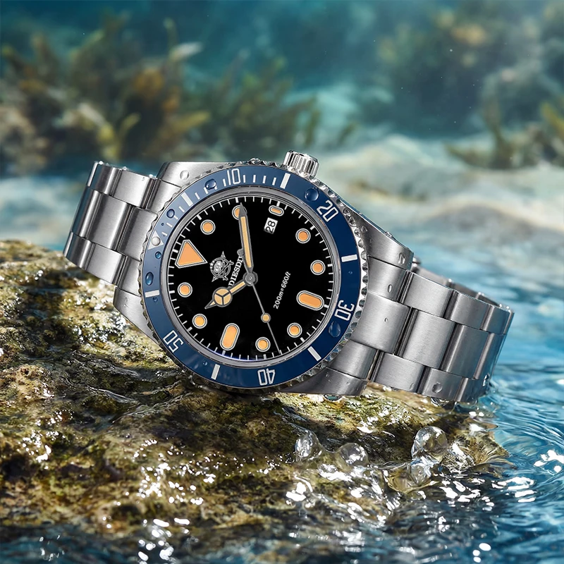 

ADDIESDIVE Men's Quartz Watch 39mm Bubble Glass Super Luminous Dive Watches Calendar Ceramic Bezel 20Bar Waterproof Wristwatch