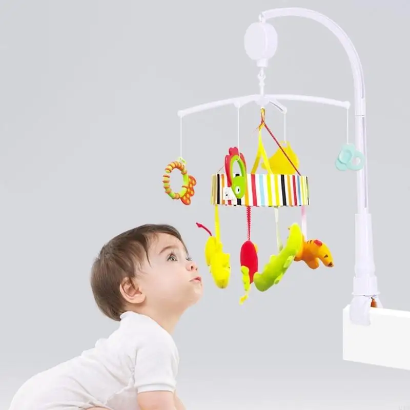 Crib Mobile Holder Secure Clamp met 360 rotatie verstelbare arm voor baby beddengoed Crib Mobile Support Arm Bracket A2ub
